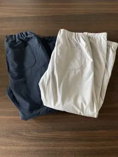 UNIQLOユニクロ 暖パン 長ズボン ネイビー・ライトグレー 2本セット