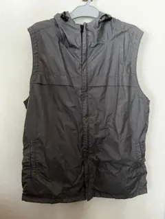 ユニクロ フード　ベスト メンズ　XL グレー　フルジップのサムネイル