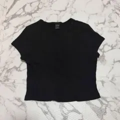 SHEIN ミニTシャツ ブラック M ショート丈