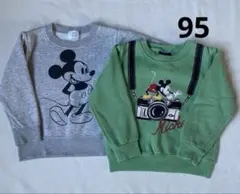 トレーナー 95 セット　Disneyミッキーマウス まとめ売り　裏起毛