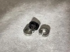 フープイヤリング 3個セット シルバー ブラック