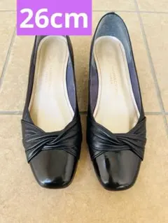 銀座ワシントン　パンプス　本革　26cm 黒