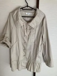 KLEIN PLUS ベージュ フリル裾ジャケット 38