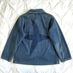 希少背面スター✨blueblue カバーオール ショールカラー チンスト付きのサムネイル