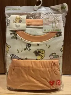 新品未使用★プーさん★パジャマ★長袖★オレンジ色★男女兼用★100cm