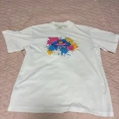フープスター　カラフルスプラッシュプリントバスケットTシャツ　LL