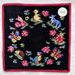 新品フェイラー チャムチャムハイジデイ ハンカチ ブラック