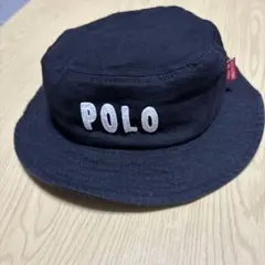 POLO バケットハット ブラック キッズ　52センチのサムネイル