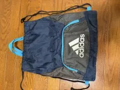 adidas ナップサック 巾着 ネイビー グレー