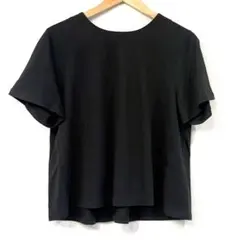 ロペピクニック 黒のフレアスリーブTシャツ Mサイズ