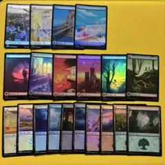 MTG マーベル foil 土地 日本語版 まとめ売り フルアートのみ 7枚