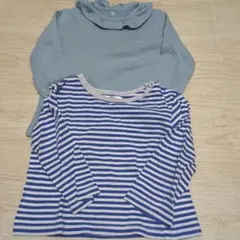 ユニクロ、ベビザらス　長袖ロンT2点セット