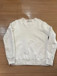 レミレリーフREMI RELIEF 前vダメージスウェット ホワイトM