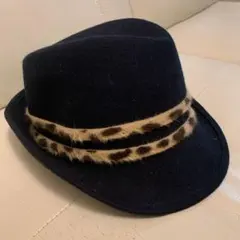 Rebecca イタリア製 ウールフェルトハット（ネイビー）