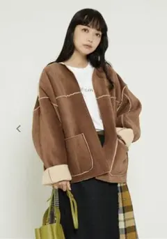 フリークスストア　リバーシブルコーデュロイボアショートコート2way