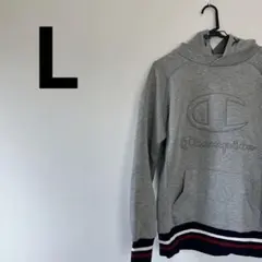 Champion グレー パーカー フード付き