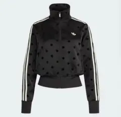 新品M Adidas サテン水玉TTトラックトップ KV1166 adidas SATIN POLKA DOTS TT Track Top ブラック（アディダス