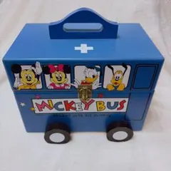 Disney ミッキーマウス　木製　救急箱　ヴィンテージ
