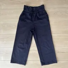 GU カットソープルオンワイドパンツ　120cm キッズ　ズボン　ネイビー