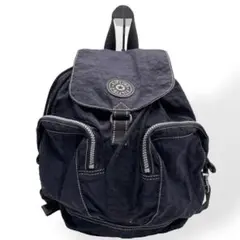 極美品　kipling キプリング バックパック リュック ナイロン ネイビー
