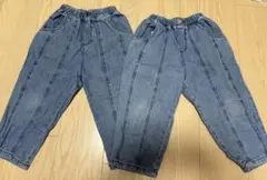 デニムパンツ　2点セット　100センチ