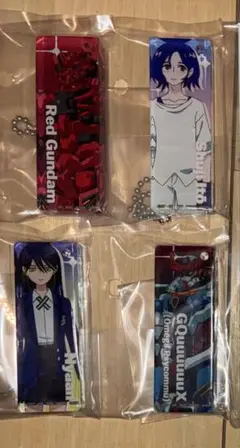 一番くじガンダムジークアクス　E賞アクリルチャーム4点