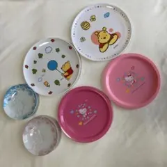 ハローキティ プーさん プレート 皿 ６枚セット レトロ レトロポップ