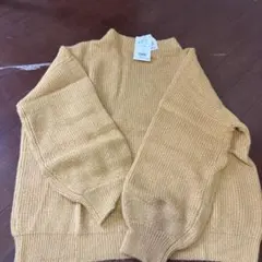 オフショルダー ベージュ ニットセーター 長袖