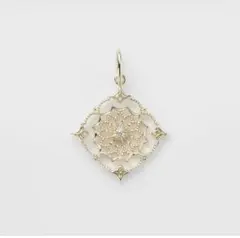 agete K10ダイヤモンド透かしチャーム