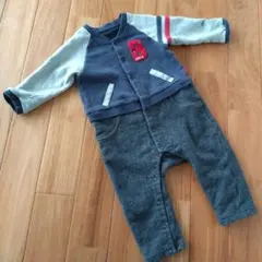 mikiHouse DOUBLE.B 80 長袖 カバーオール ミキハウス