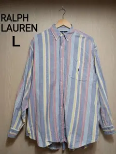 RALPH LAUREN 90s TheBigShirt マルチストライプシャツ