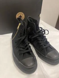 【希少】CONVERSE ゴールドジップ 黒レザー 24.5cm 即日発送 美品