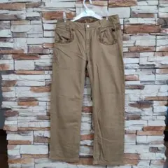 [GOTCHA](４回位着用) 男の子ベージュストレートパンツ(150)