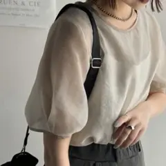 tシャツ 半袖 キャミソール付き！ドッキングシアートップス（半袖） レディースのサムネイル