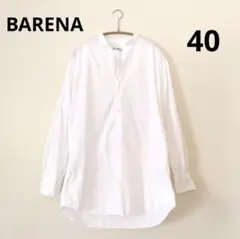 BARENA バレナ バンドカラー オーバー シャツ 40 ホワイト 白