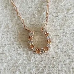 ホースシュー♡ダイヤモンド【ブルーム】K10 馬蹄 ネックレス☆アガット 好きも