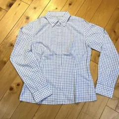 良品計画ギンガムチェックボタンダウン長袖シャツのサムネイル