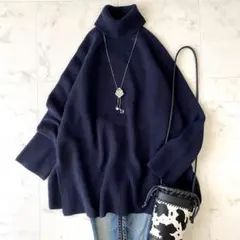 美品.定価5.5万☆セオリー カシミア100% 柔らか タートルネックニット