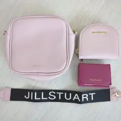 JILL STUART ピンクポーチ 、財布、カードケース3点セット
