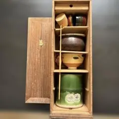 k829 茶道具　短冊箱（仁清茶碗他） 茶器セット k829 茶道具 短冊箱（仁清茶碗他） 茶器セット - メルカリ