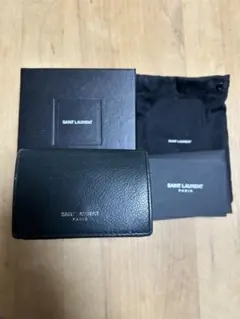 SAINT LAURENT 三つ折り財布 ブラック