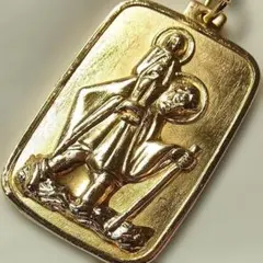 希少】CREED製 シルバー 旅の守り神 聖クリストファー ペンダントM