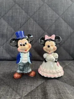 ミッキー・ミニー 陶器フィギュアセット
