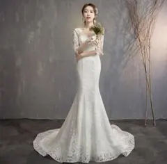 値下げしました！新品未使用マーメイド　ウエディングドレス　前撮り　結婚式　2次会
