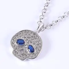 銀 スカルヘッド チャーム M ドクロ 骸骨 銀ネックレス シルバーネックレス