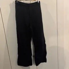 ブラック ストレートレッグ カジュアルパンツ