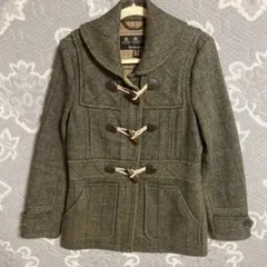 Barbour ダッフルコート オリーブグリーンチェック