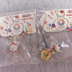 ハローキティ TOKYO2020招致公式応援グッズ 根付けRED＆BLUE