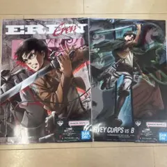 進撃の巨人 1番くじ　F賞クリアポスター ２枚