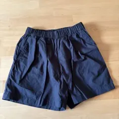 【美品】GU ジーユー　コットンイージーショートパンツ　ブラック　Sサイズ